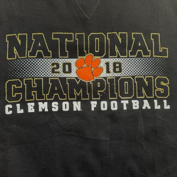 Clemson Football Black Pullover Sweatshirt National Championship 2018 Large - Picture 6 of 6